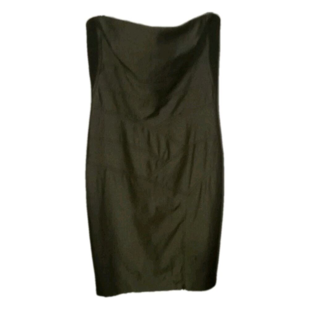 Bebe Strapless Bodycon Black Denim Dress 8 Party Streetwear Hip Hop